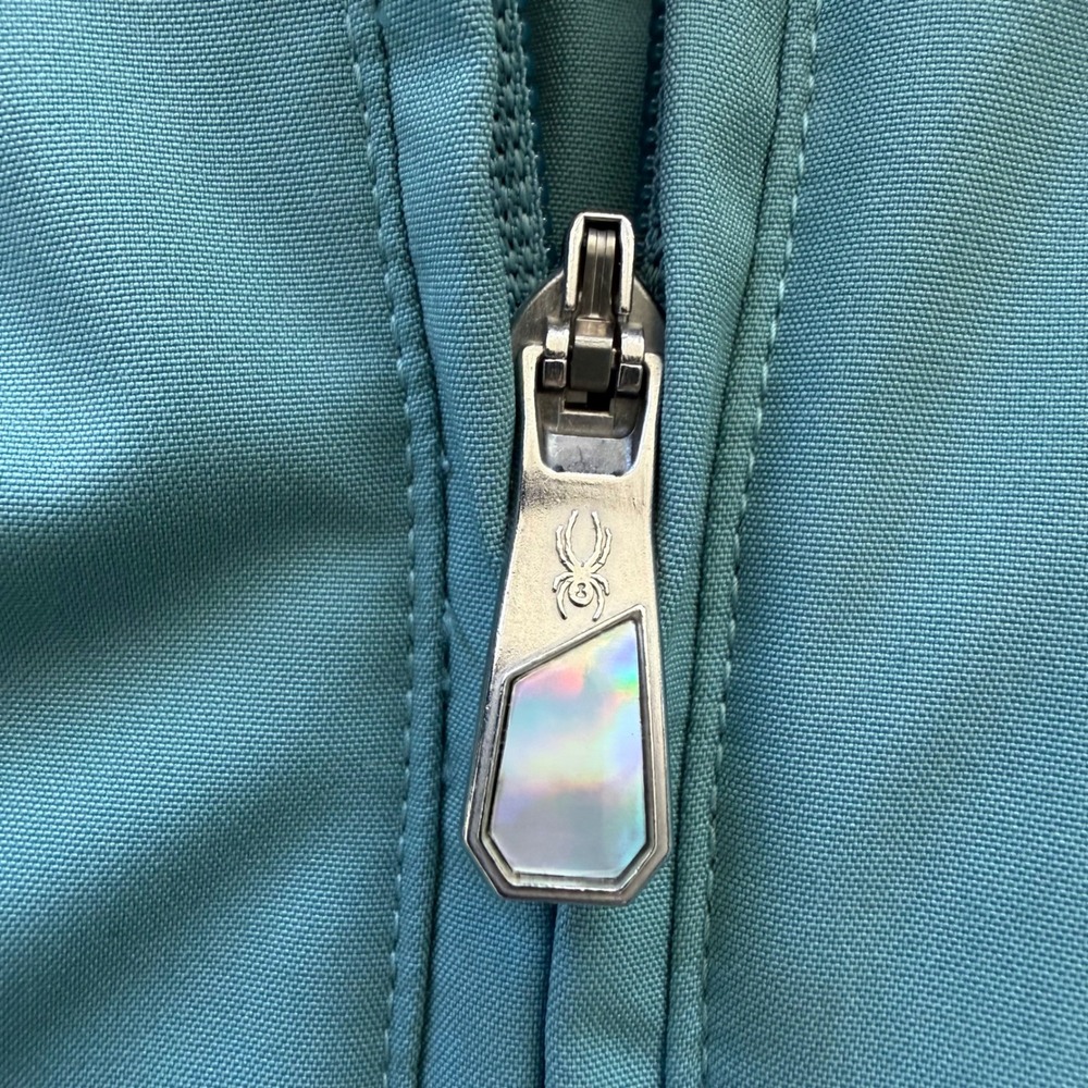 Spyder‎ Kids Insulated Ski Snowboard Jacket Teal Pink Hooded Winer Size 18 XS/S - Picture 6 of 14